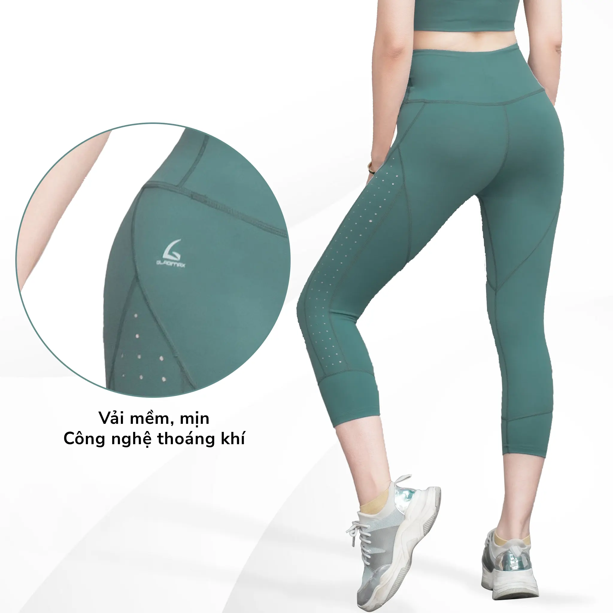 Quần thể thao Gladimax S-Legging Laze 2 lớp thoáng khí phù hợp cho Gym, Yoga 